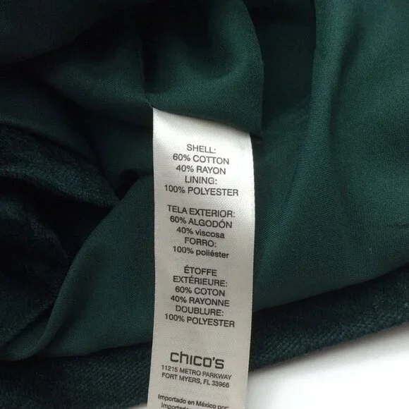 Chico's Velour Velvet Blazer Jacket Size 1 - Picture 15 of 16